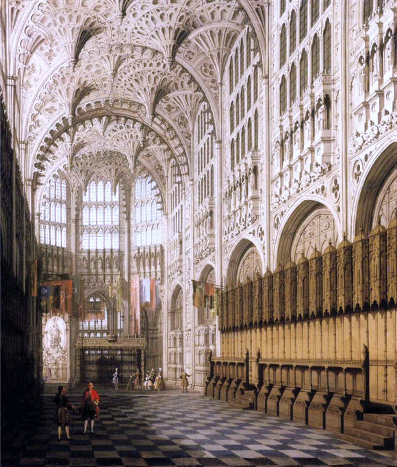  Canaletto The Interior of Henry VII's Chapel in Westminster Abbey - Art Print