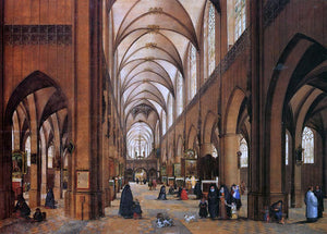  James Goodwyn Clonney The Interior of the Cathedral of Antwerp - Art Print