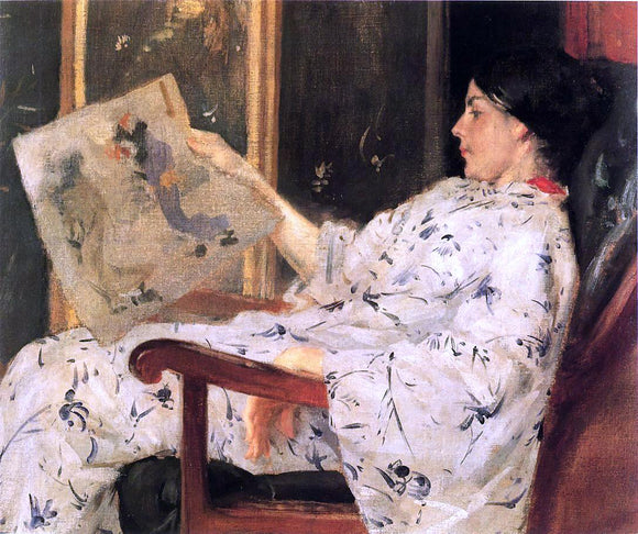  William Merritt Chase The Japanese Print - Art Print