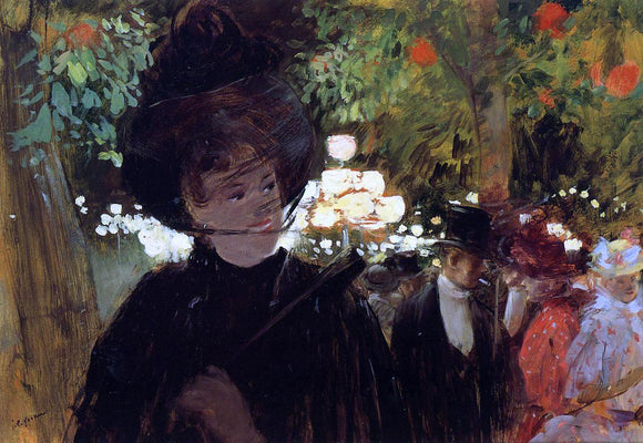  Jean-Louis Forain The Jardin de Paris - Art Print