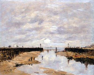  Eugene-Louis Boudin The Jetties, Low Tide, Trouville - Art Print