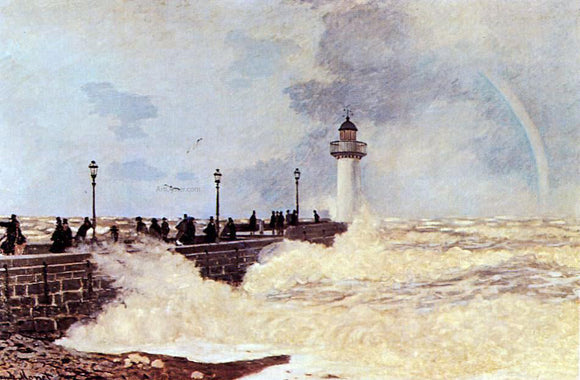  Claude Oscar Monet The Jetty at Le Havre - Art Print