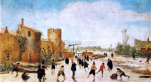  Esaias Van de Velde The Joy of Ice on the Wallgraben - Art Print