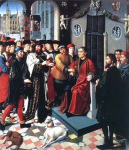  Gerard David The Judgment of Cambyses (left panel) - Art Print