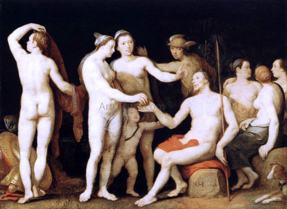  Cornelis Van Haarlem The Judgment of Paris - Art Print