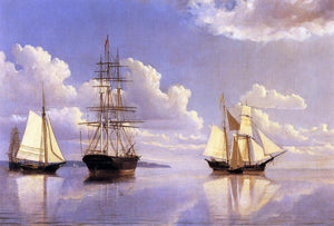  William Bradford The Kennebec River, Waiting for Wind and Tide - Art Print