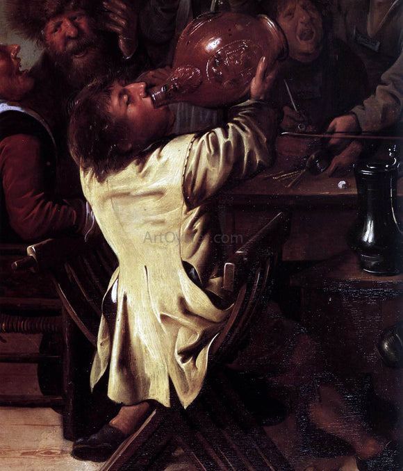  Jan Miense Molenaer The King Drinks (detail) - Art Print