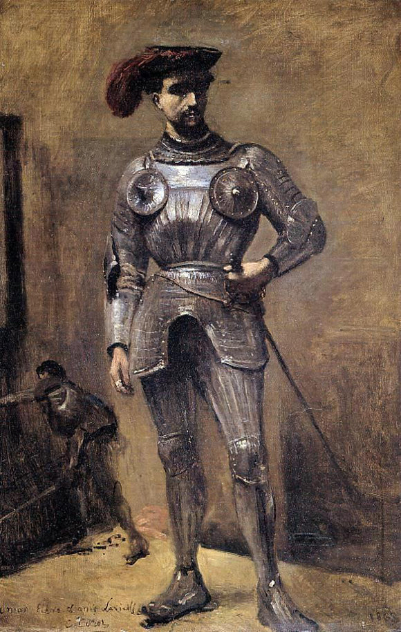  Jean-Baptiste-Camille Corot The Knight - Art Print