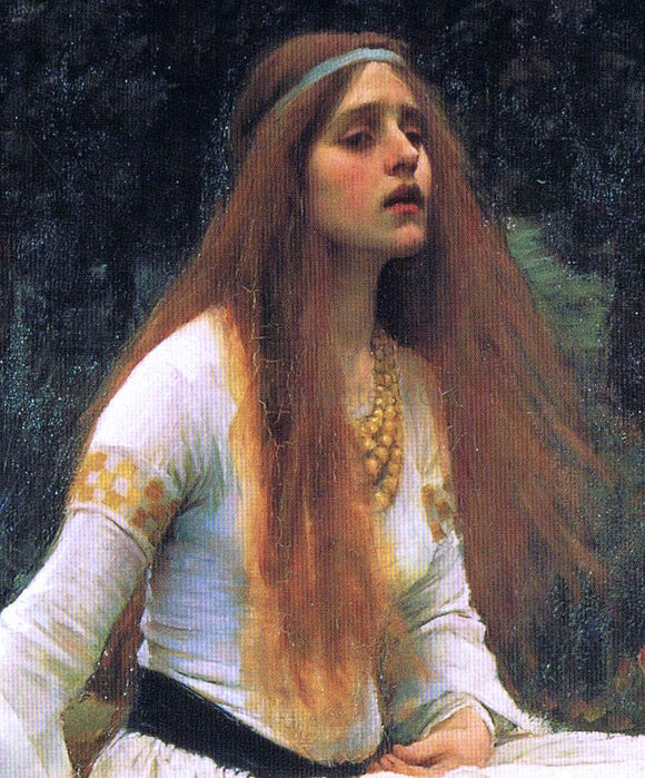  John William Waterhouse The Lady of Shalott (detail-top) - Art Print