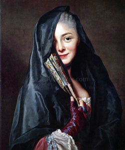  Alexander Roslin The Lady with a Fan (The Artist's Wife) - Art Print