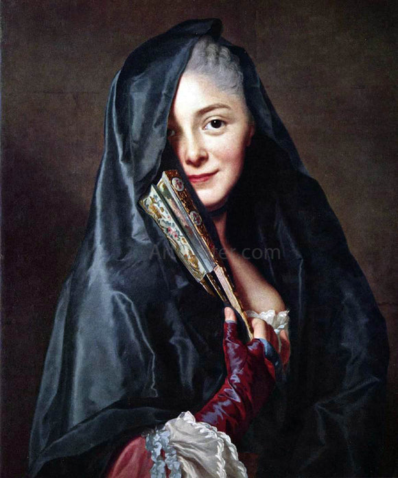  Alexander Roslin The Lady with a Fan (The Artist's Wife) - Art Print