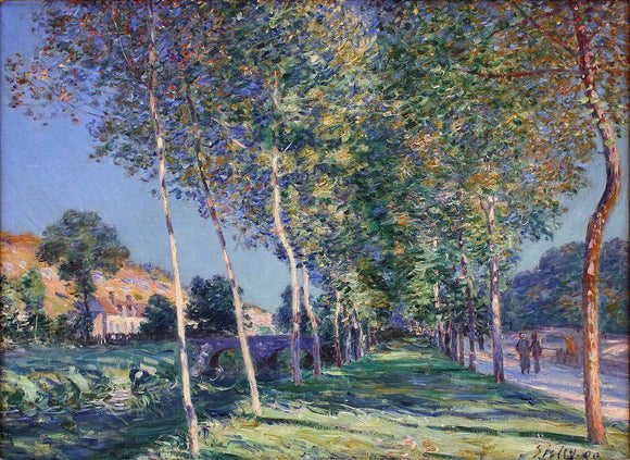  Alfred Sisley The Lane of Poplars at Moret sur Loing - Art Print