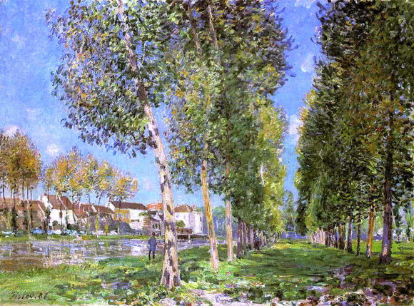  Alfred Sisley The Lane of Poplars at Moret-Sur-Loing - Art Print