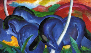  Franz Marc The Large Blue Horses - Art Print