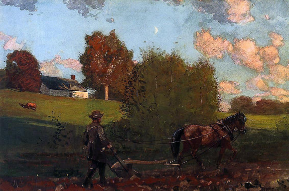  Winslow Homer The Last Furrow - Art Print