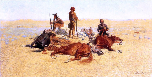  Frederic Remington The Last Lull in the Fight (also known as The Last Stand) - Art Print