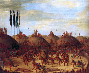  George Catlin The Last Race, Mandan O-Kee-Pa Ceremony - Art Print