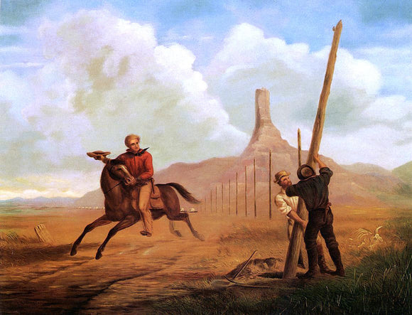  George M Ottinger The Last Ride of the Pony Express of 1861 - Art Print