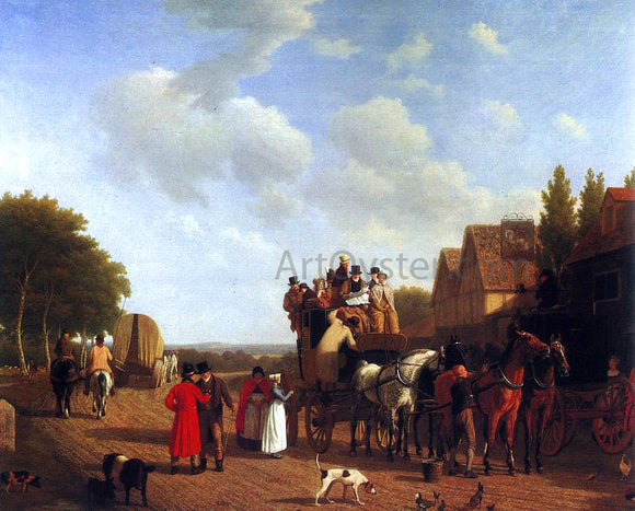  Jacques-Laurent Agasse The Last Stage on the Portsmouth Road - Art Print