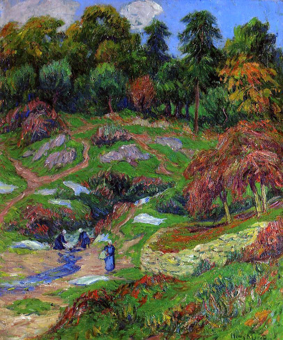 Henri Moret The Laundry at Doelan, Finistere - Art Print