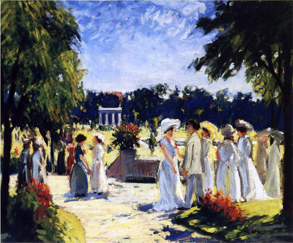  August F Lundberg The Lawn Party - Art Print