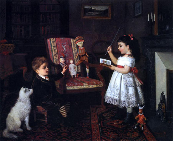  James Wells Champney The Lesson - Art Print