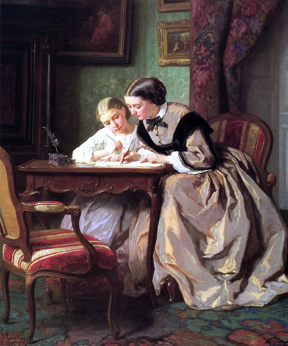  Jules Trayer The Lesson - Art Print