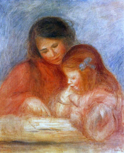  Pierre Auguste Renoir The Lesson - Art Print