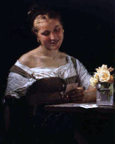  Karl Gussow The Letter - Art Print