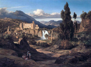  Ernst Fries The Liris Waterfalls near Isola di Sora - Art Print