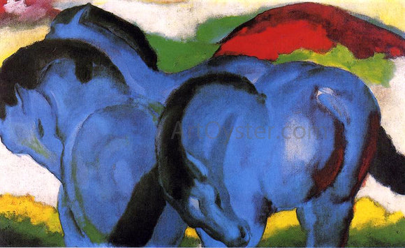  Franz Marc The Little Blue Horses - Art Print