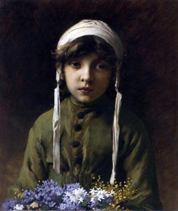  Charles Sprague Pearce The Little Flower Girl - Art Print