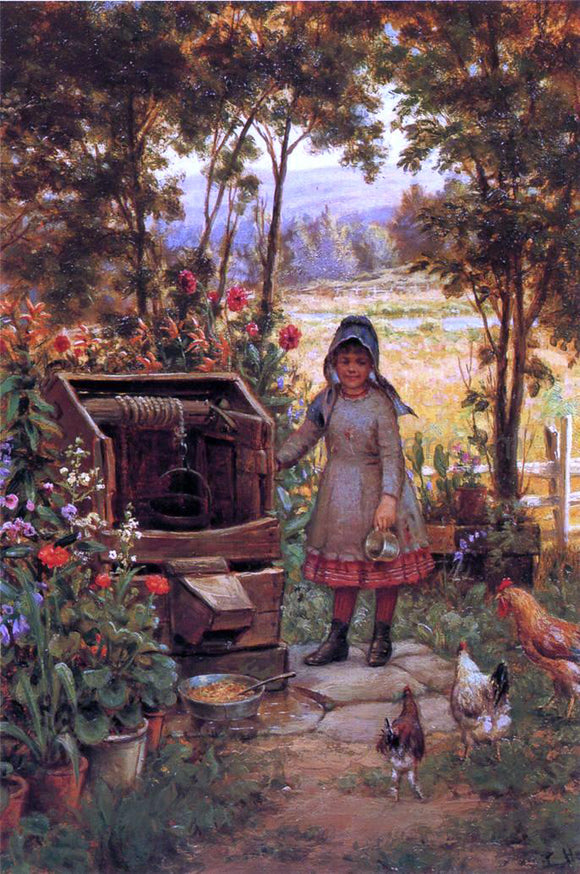  Edward Lamson Henry A Little Flower Girl - Art Print