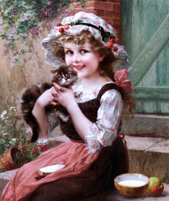  Emile Vernon The Little Kittens - Art Print