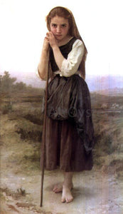  William Adolphe Bouguereau A Little Shepherdess - Art Print