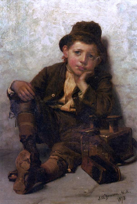  John George Brown The Little Shoe-Shine Boy - Art Print