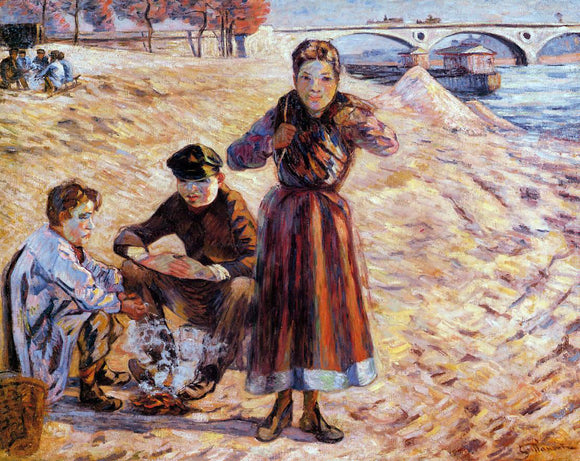  Armand Guillaumin The Little Thieves - Art Print