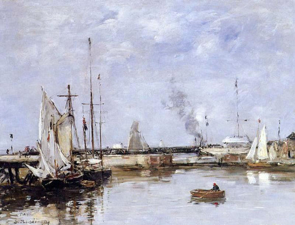  Eugene-Louis Boudin The Lock at Trouville - Art Print