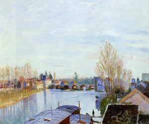  Alfred Sisley The Loing at Moret, the Laundry Boat - Art Print