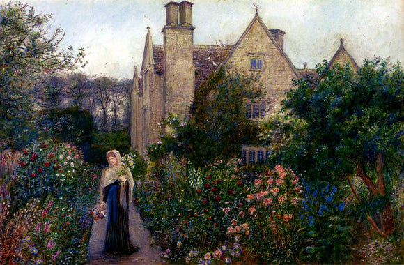  Maria Spartali Stillman The Long Walk At Kelmscott Manor, Oxfordshire - Art Print