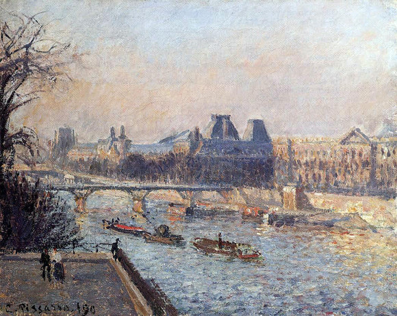  Camille Pissarro The Louvre, Afternoon - Art Print