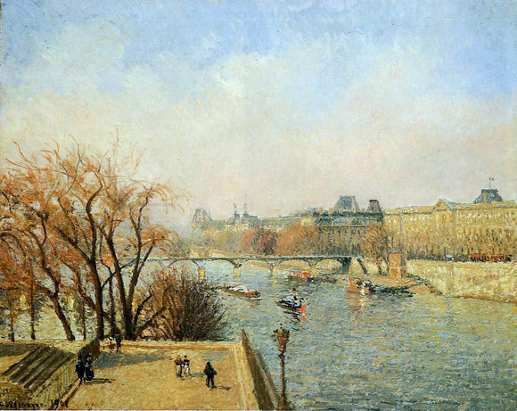  Camille Pissarro The Louvre: Morning, Sun - Art Print