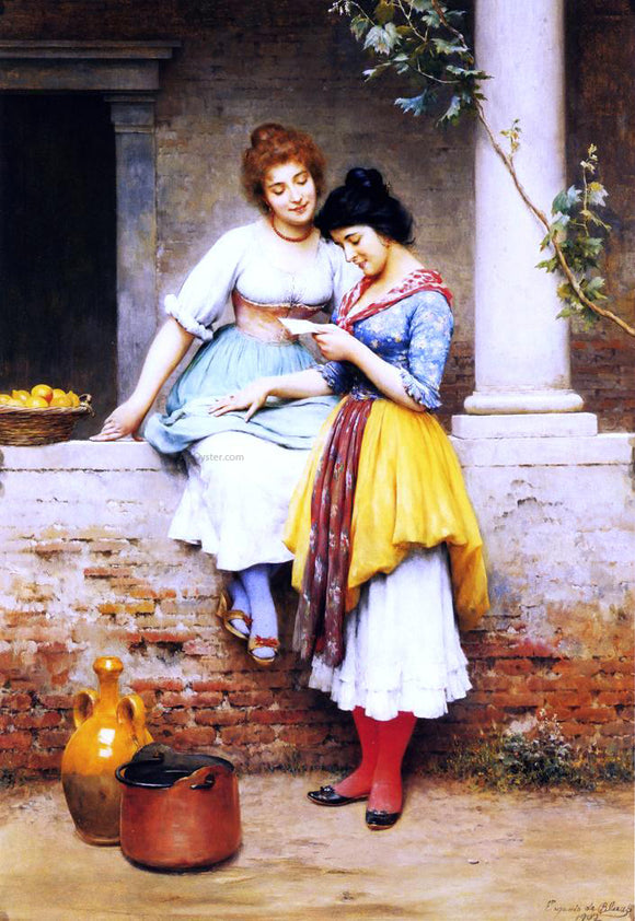  Eugene De Blaas The Love Letter - Art Print