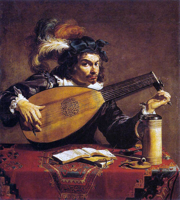  Theodoor Rombouts The Lute Player - Art Print