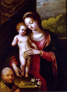  Lavinia Fontana The Madonna and Child with a Donor - Art Print