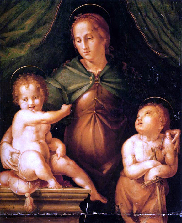  Pier Francesco Di Jacopo Foschi The Madonna and Child with the infant Saint John the Baptist - Art Print