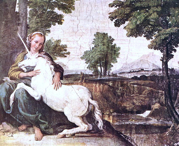  Domenichino The Maiden and the Unicorn - Art Print
