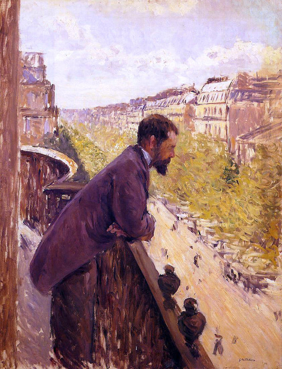  Gustave Caillebotte The Man on the Balcony - Art Print