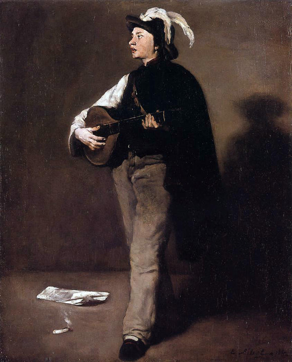  Theodule Ribot The Mandolin Player - Art Print