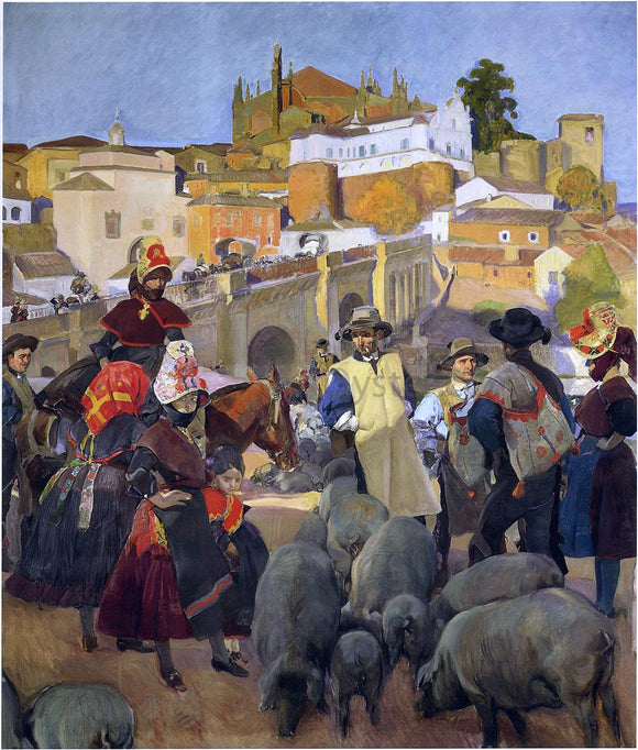  Joaquin Sorolla Y Bastida The Market - Art Print